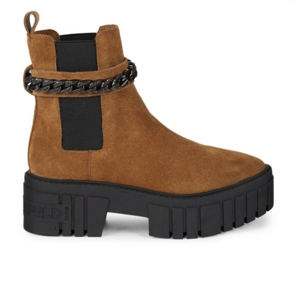 Karl Lagerfeld Shoes - Karl Lagerfeld ParisRiza Chain Suede Chelsea Boots